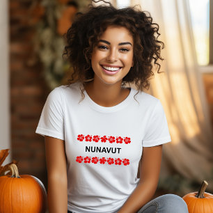 T-shirt Nunavut Aloha Bandes Rouge-Lumière