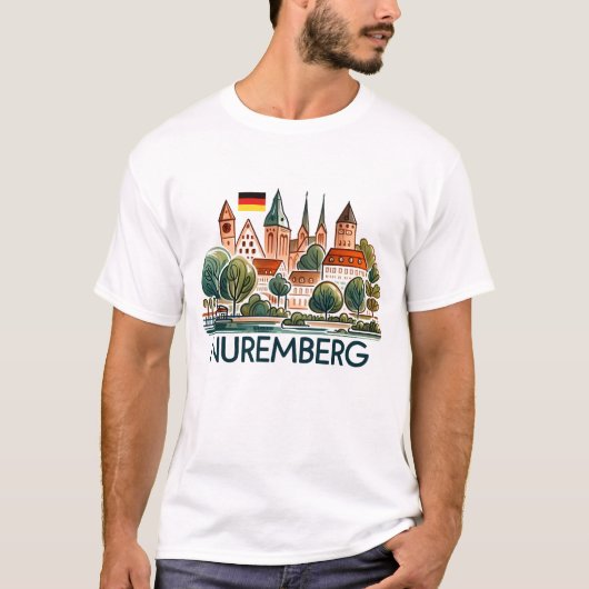 T-shirt Nuremberg Allemagne (Devant)