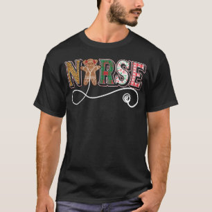 T-shirt Nurse Christmas Gingerbread Hôpital de Noël