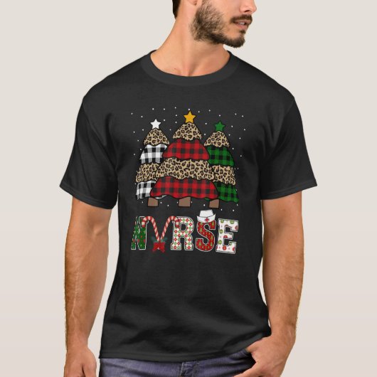 T-shirt Nurse Christmas Tree Stethoscope RN LPN Scrub Nurs (Devant)