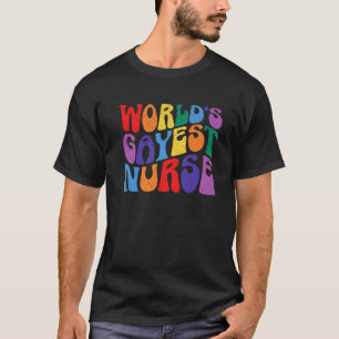 T-shirt Nurse Gay Rainbow Pride Mars Médecine Ally Nursin