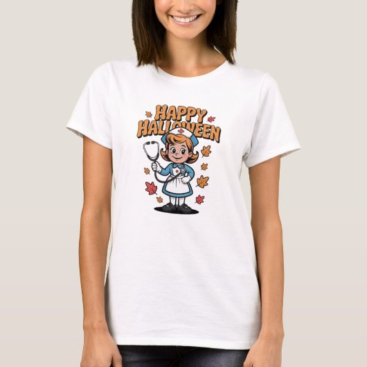 T-shirt Nurse Halloween Fun - Éffrayant Shift Magi (Devant)