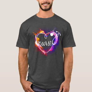 T-shirt Nurse heart