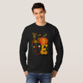 T-shirt Nurse Leopard Pumpkin Thanksgiving Love Certified  (Devant entier)