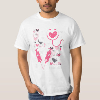 T-shirt Nurse Life mignonne Motif Valentine