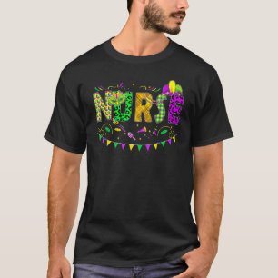 T-shirt Nurse Mardi Gras Leopard New Orleans Carnival Funn