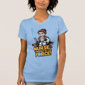 T-shirt Nurse Powered by the Force  (Devant)