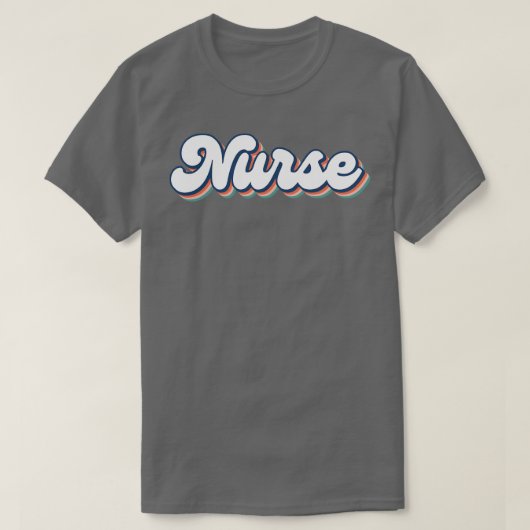 T-shirt Nurse Retro Typographie Design cadeau (Design devant)
