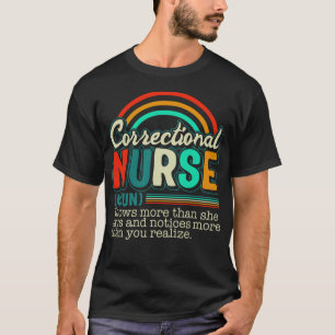 T-shirt Nurse Shirt, Infirmière Correctionnelle Noun En Sa