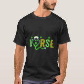 T-shirt Nurse St Patricks Day St Patricks Day Nurse Scrub  (Devant)