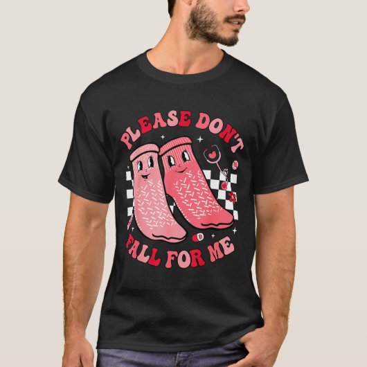 T-shirt Nurse Valentine Non Slip Socks Please Don't Fall F (Devant)