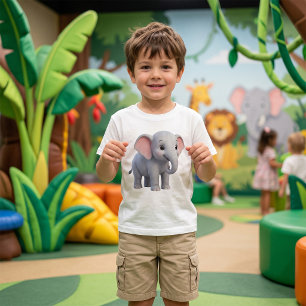 T-shirt Nursery de dessin animé éléphant bébé mignon