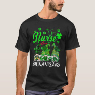 T-shirt Nurses Love Shenanigans Nursing Gnomes St Patricks