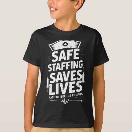 T-shirt Nurses Strike Save Nursing Suprt Safe Staffing Sav (Devant)