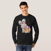 T-shirt Nursing Stéthoscope Scrub Life Nurse Bunny Easter (Devant entier)