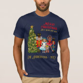 T-shirt Nutcracker Famille de cinq amusants Noël (Devant)