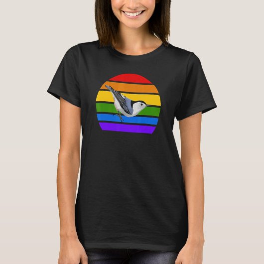 T-shirt Nuthatch à pois blanc Rainbow Bird Birdwatcher D (Devant)
