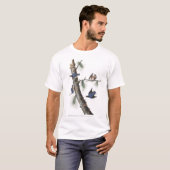 T-shirt Nuthatch à poitrine blanche Audobon (noir plafonné (Devant entier)