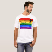 T-shirt N'utilisez pas ma foi pour discriminer (Devant entier)