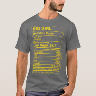 T-shirt Nutrition Facts Big Girl