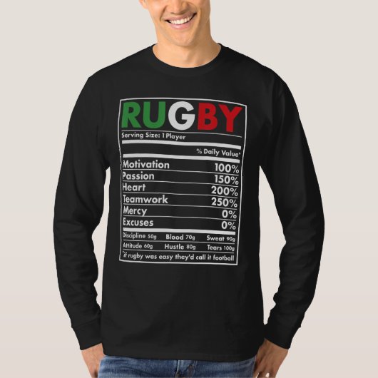 T-shirt Nutrition Italie Rugby (Devant)