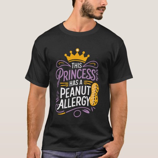 T-shirt Nuts Arachide Allergie Alimentation Allergie Mois (Devant)