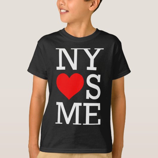 T-shirt Ny Loves Me Funny I Heart New York  (Devant)