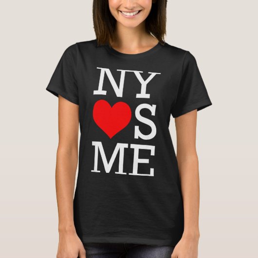 T-shirt Ny Loves Me Funny I Heart New York  (Devant)
