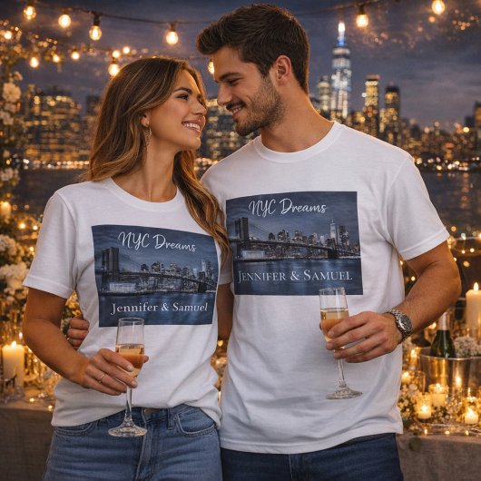 T-shirt NYC Dreams Couples Romantic 