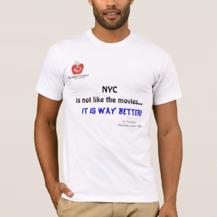 T-shirt NYC n'est pas comme les chemises de films
