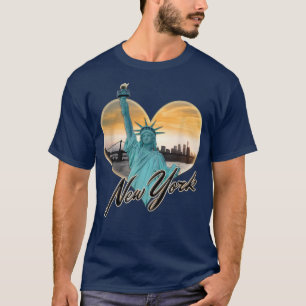 T-shirt NYC New York City Skyline Souvenir Statue de Liber