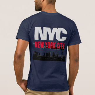 T-shirt NYC New York City USA Retro Vintage Navy Blue