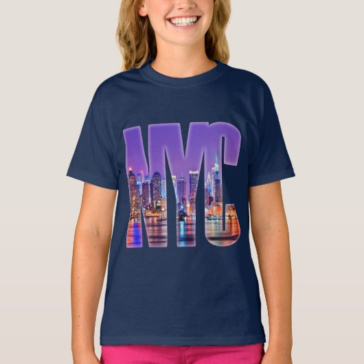 T-shirt NYC Skyline (Light) (Devant)
