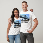 T-shirt NYC Skyline : Pont Manhattan #3 (Unisexe)