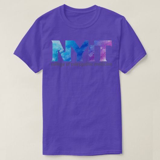 T-shirt NYITCOM BluePurple Aquarelle sans stéthoscope (Design devant)