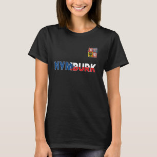 T-shirt Nymburk République Tchèque Drapeau Cardiaque Lion