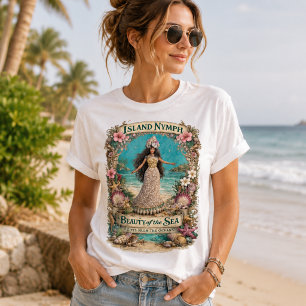 T-shirt Nymphe de l'île Fantaisie océanique spirituelle tr
