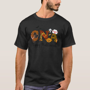 T-shirt O8nd Léopard Infirmière Happy Halloween Vibes Citr