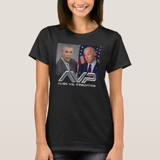 T-shirt O Bama B Iden Avp Alien Vs P Redator (Devant)