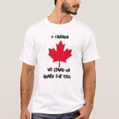 T-shirt O Canada Red Leaf' On Guard' Black Personnalise (Devant)