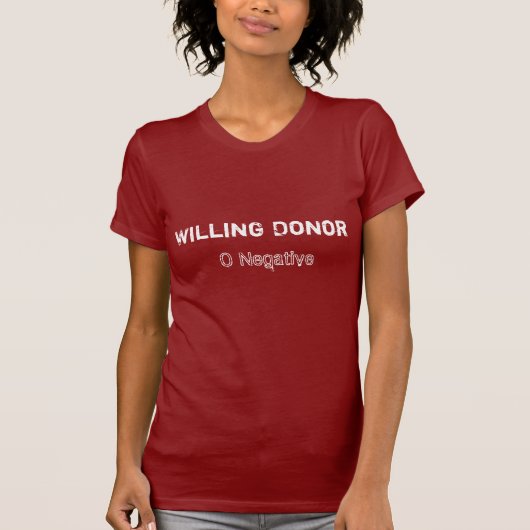 T-shirt O disposé de donateur (Devant)