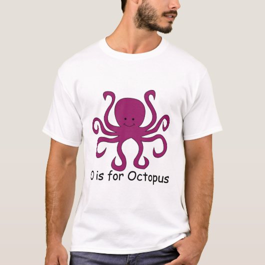 T-shirt O est pour le poulpe (Devant)