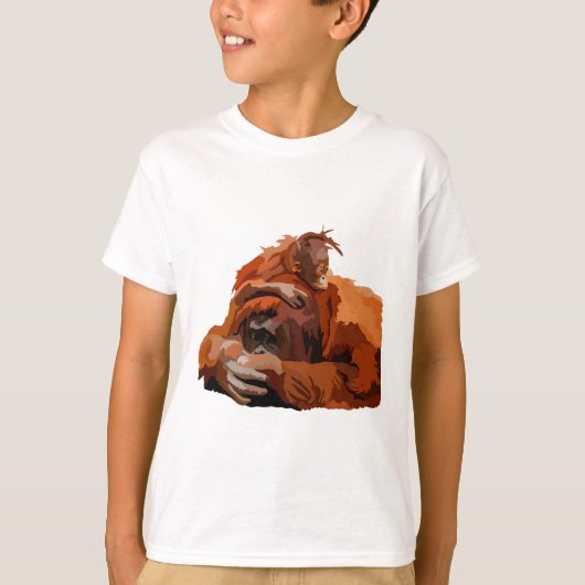 T-shirt O est pour Orangoutan (Devant)