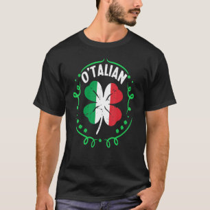T-shirt O Italien St Patrick S Day Italia Drapeau Sham