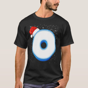 T-shirt O Majuscule Neige Monogramme Alphabet Lettre