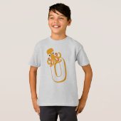 T-shirt O mignon pour Octopus- Enfants Anglais ABCD Alphab (Devant entier)