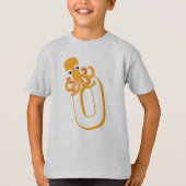 T-shirt O mignon pour Octopus- Enfants Anglais ABCD Alphab (Devant)