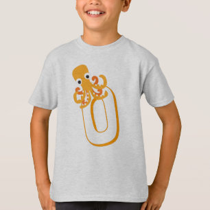 T-shirt O mignon pour Octopus- Enfants Anglais ABCD Alphab
