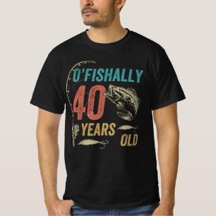 T-shirt O’poisson 40 ans, Funny Pêche papa grand-père