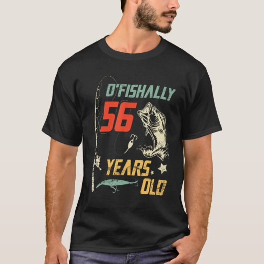 T-shirt O poisson 56 ans heureux anniversaire pour moi vou (Devant)